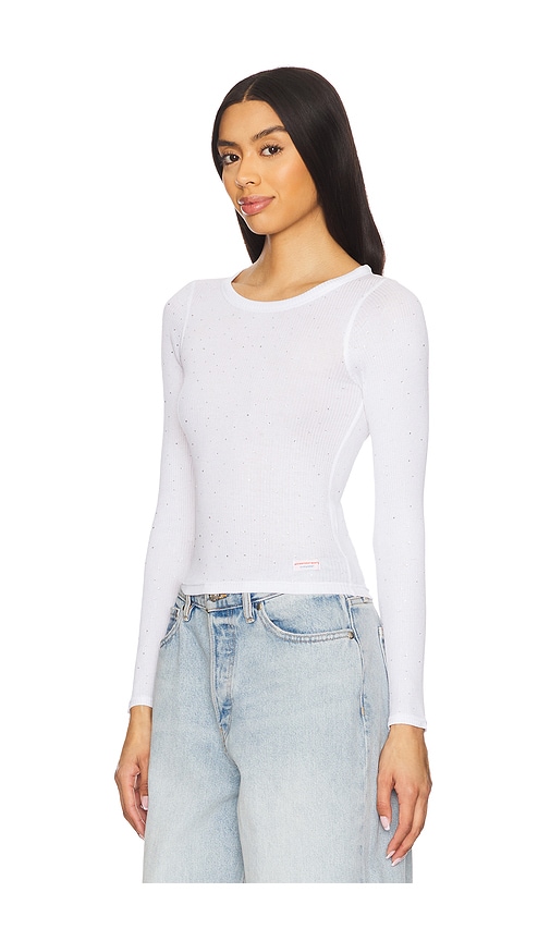 ALEXANDER WANG HOTFIX LONG SLEEVE CREWNECK TEE