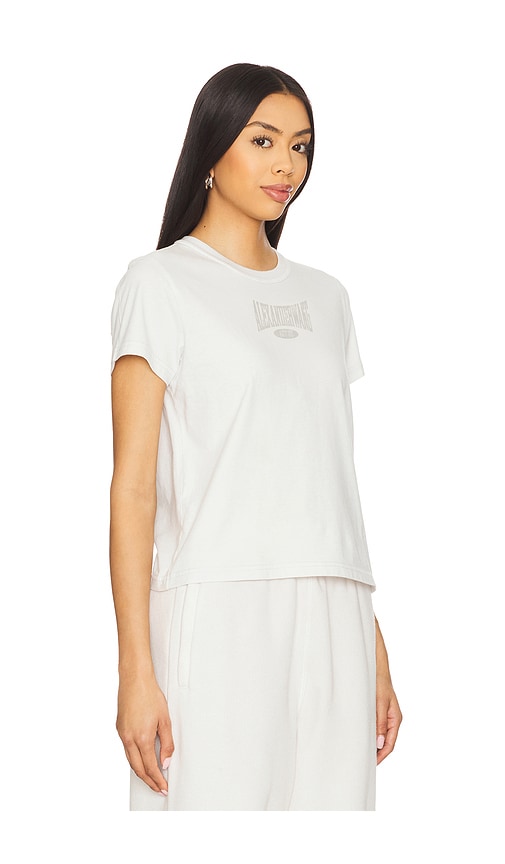 Graphic Shrunken Tee in White. - size S (also in M, XS)