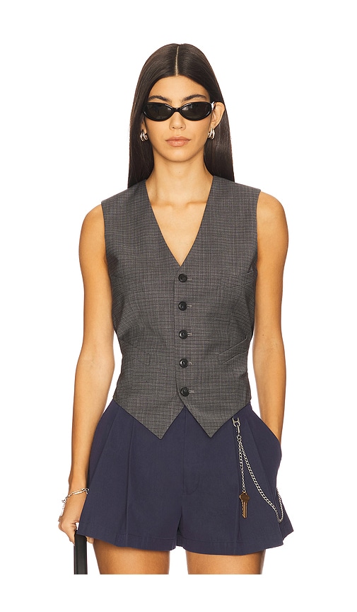Alexander Wang Tailored Vest With Chain In Gray
