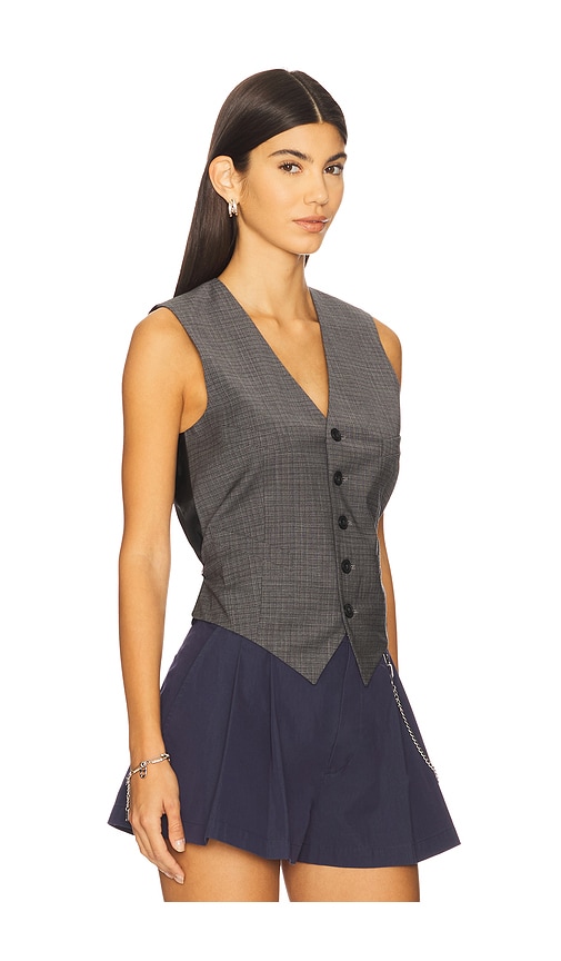 Alexander Wang Tailored Vest With Chain In Gray