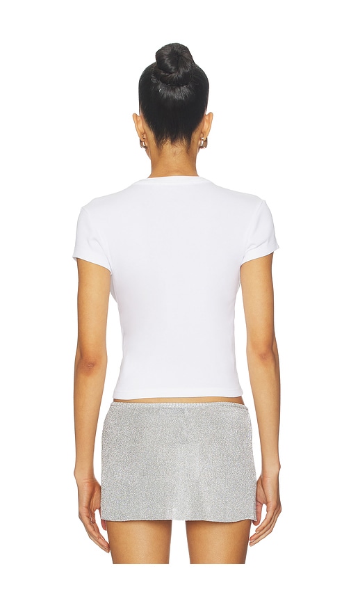  Alexander Wang Oberteil Baby Tee With Hotfix Graphic In White. Größe M. Also In L. 