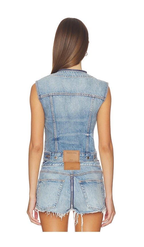  Alexander Wang Weste Dipped V Trucker In Blue. Größe Xs. Also In S. 