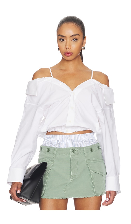 Alexander Wang Pre-styled Off Shoulder Top With Bra Straps