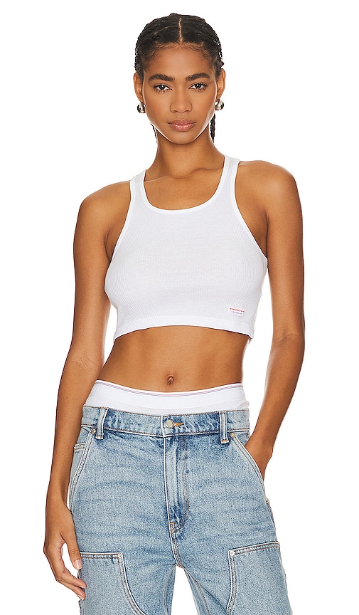 Womens Cropped Classic Racer Tank