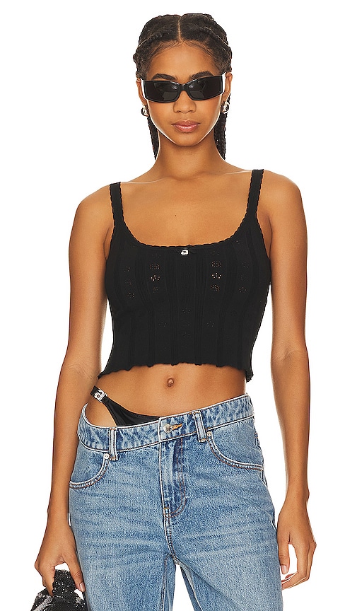 T by Alexander Wang, tanktop with leather details - Unique