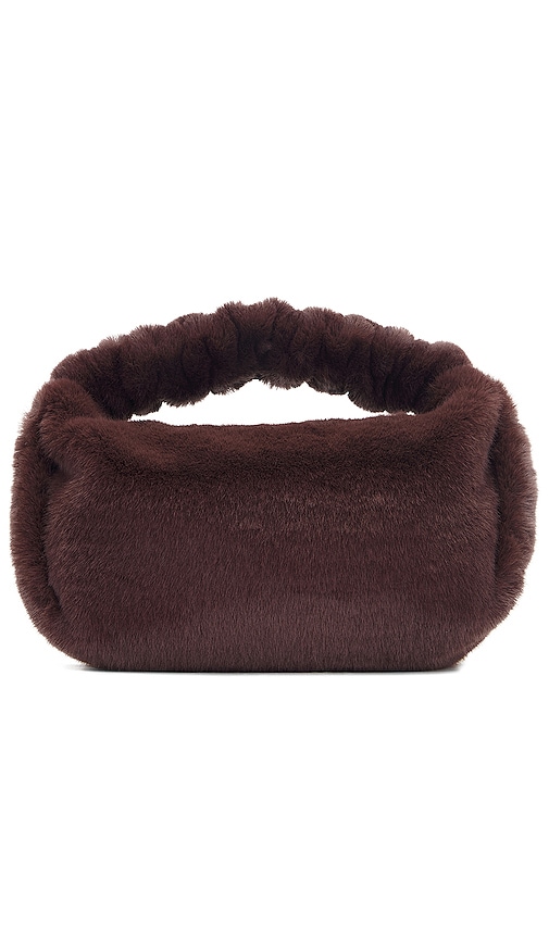 Alexander Wang Faux Fur Scrunchie Small Bag in Brown.