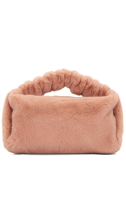 Alexander Wang Faux Fur Scrunchie Small Bag in Pink.