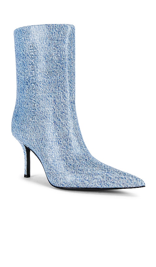 Shop Alexander Wang Delphine 85 Ankle Boot In Blue