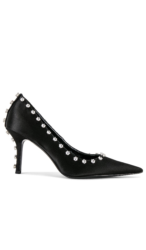 Alexander Wang Delphine 85 Crystal Stud Pump in Black