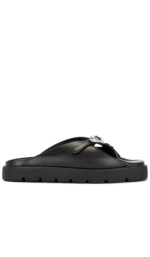 Shop Alexander Wang Dome Flatform Sandal In 黑色