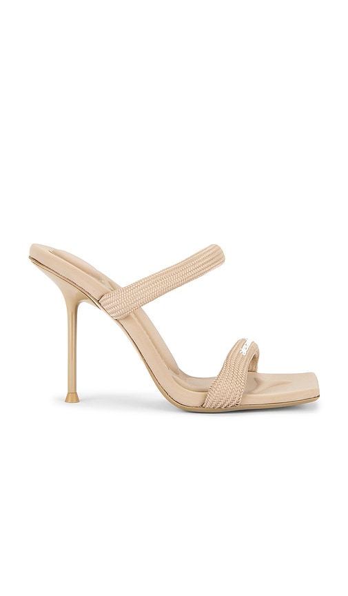 Julie Tubular Webbing Sandal in Cream. - size 40 (also in 37, 38, 39)