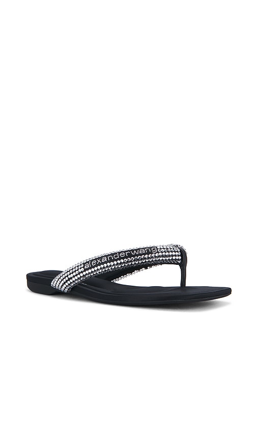  Alexander Wang Sandalia Jenna Tubular Flat Thong En Color Negro Talla 35  (también En 37, 38, 39, 40). 
