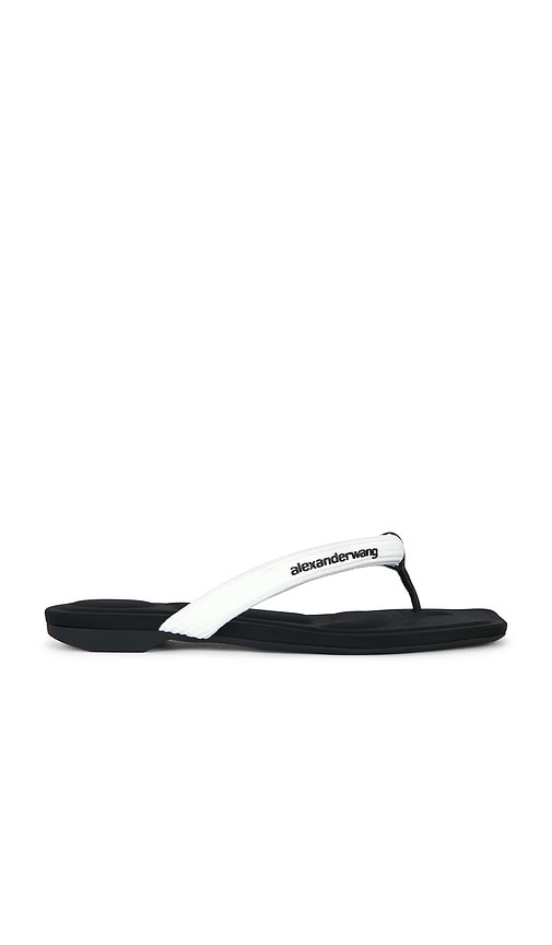 Alexander Wang Jenna Tubular Flat Thong Sandal in White. - size 36 (also in 35, 41)