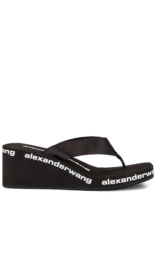 Alexander Wang Wedge Flip Flop in Black.