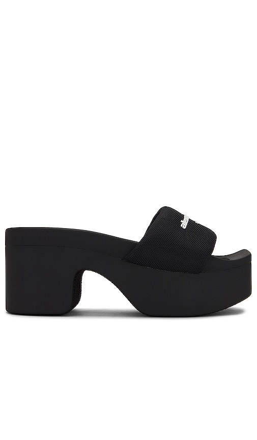 alexanderwang AW PLATFORM SLIDE IN NYLON BLACK - alexanderwang® DE