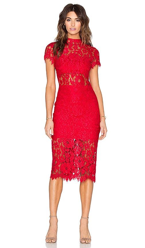 Alexis Leona Dress in Red Lace | REVOLVE