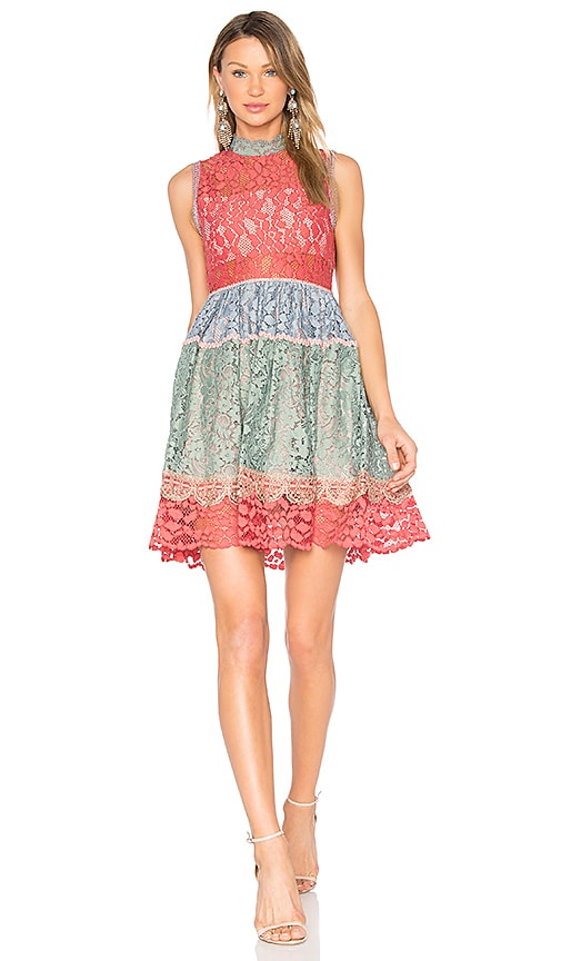 multicolor lace dress