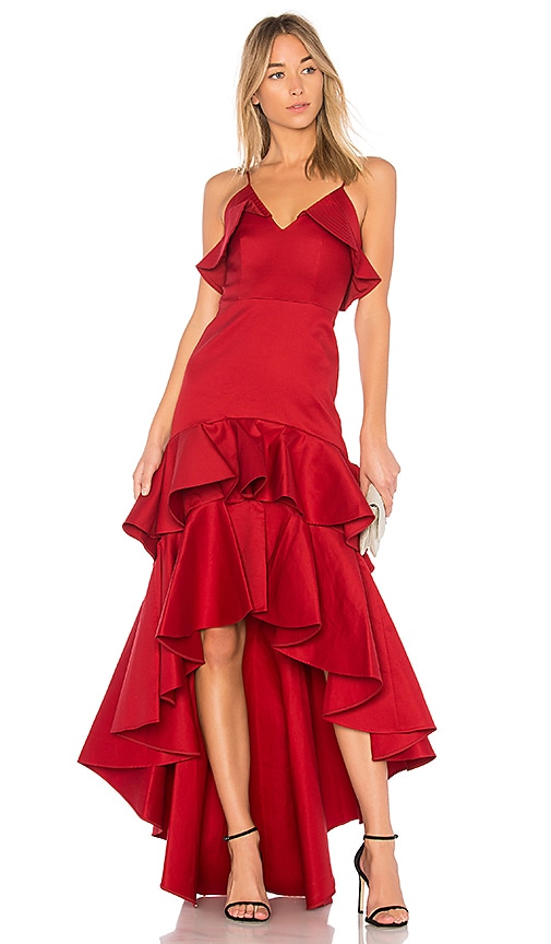 alexis red gown