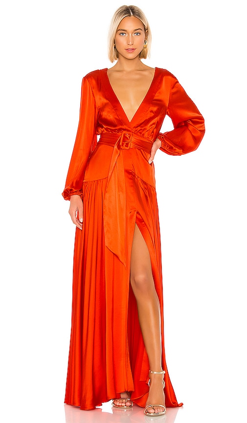 alexis orange dress