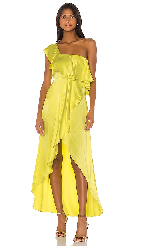 neon yellow gown