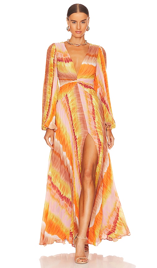 avery citron cowl maxi dress Alexis Elmina Dress in Lemon Begonia