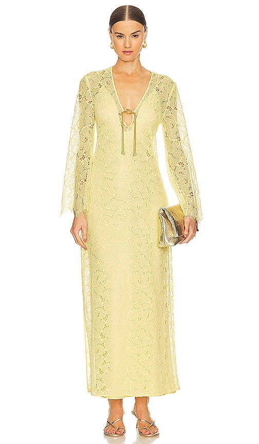 Alexis Sariyah Dress In Yellow Lace