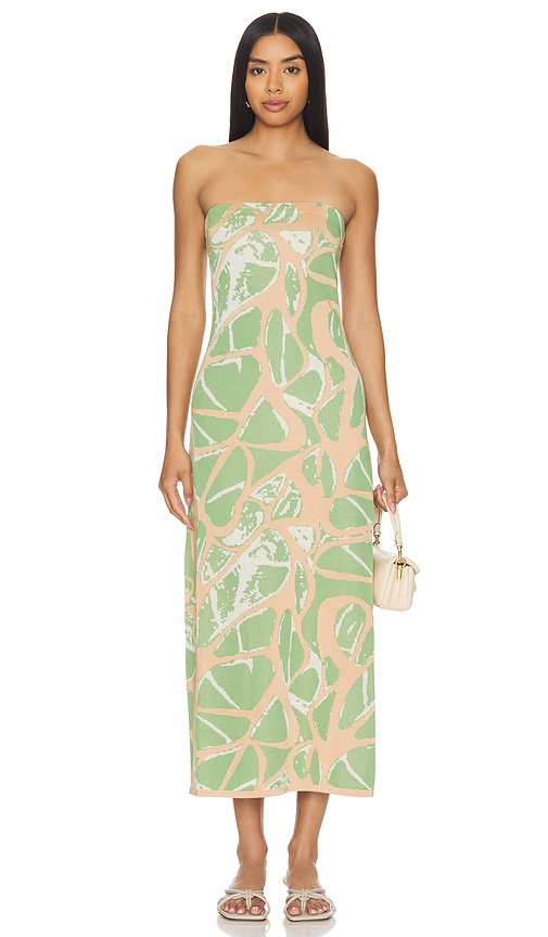 Shop Alexis Pollie Dress In Lily Green
