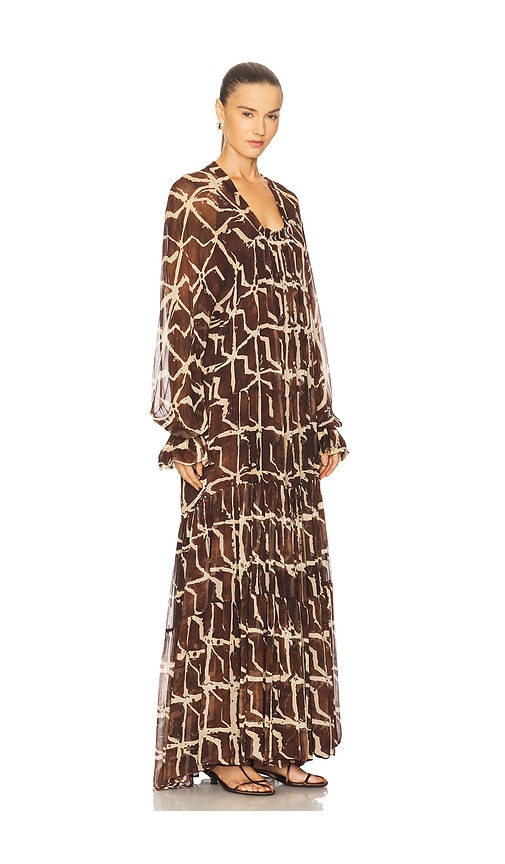 Alexis Mykael Dress In Brown