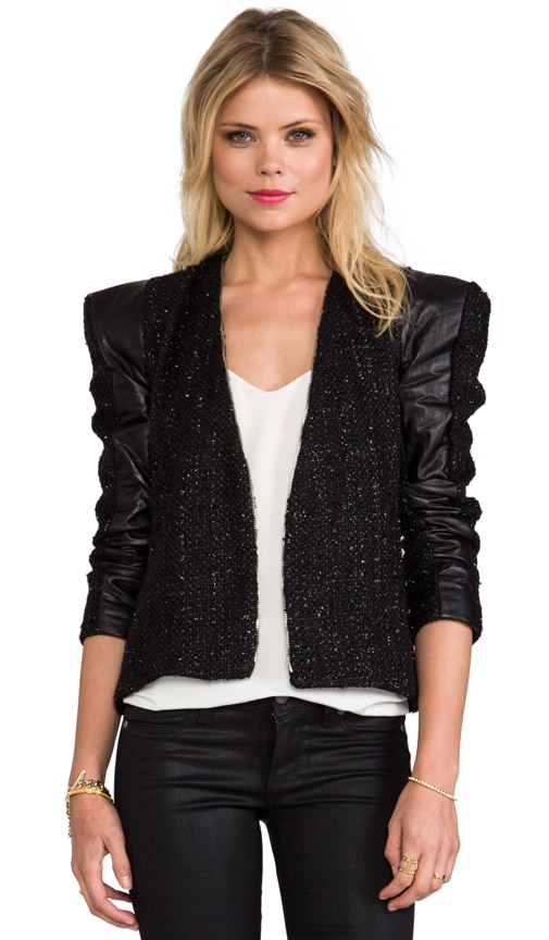 Tomy Structured Jacket With Leather Panels