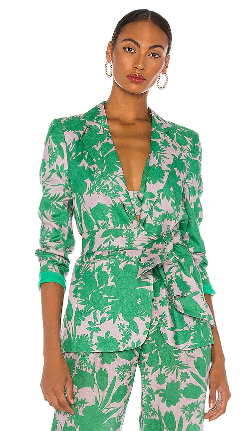 Alexis Kopar Blazer in Emerald Botanical