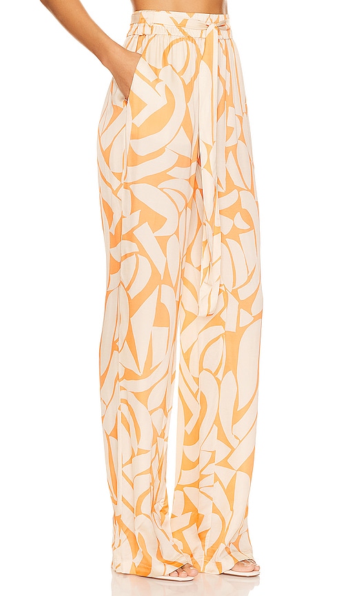 Shop Alexis Cassell Pants In Melon Mirage
