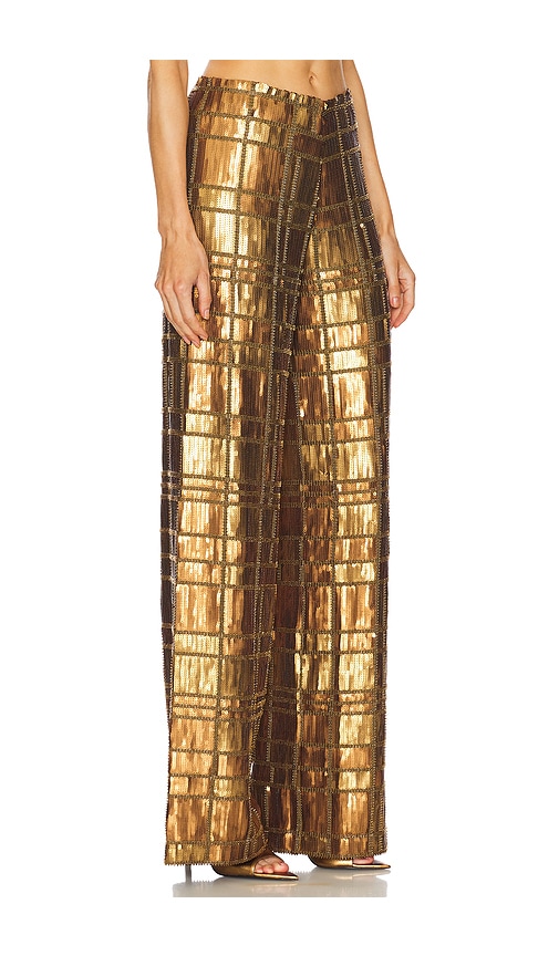 Alexis Zano Sequin Pants In Bronze In Ë¸ë¡ Ì¦