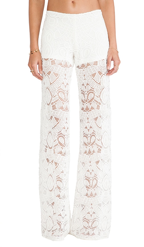 white lace pants