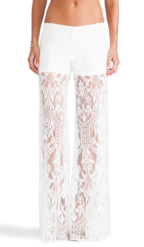 white lace pants