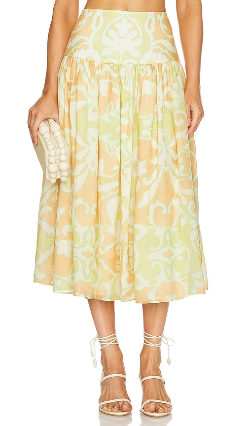 Shop Alexis Maeve Skirt In Melon Vine