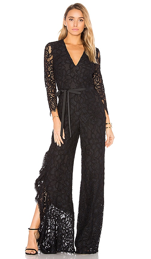 alexis black lace jumpsuit