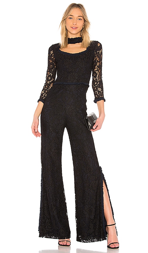 alexis black lace jumpsuit