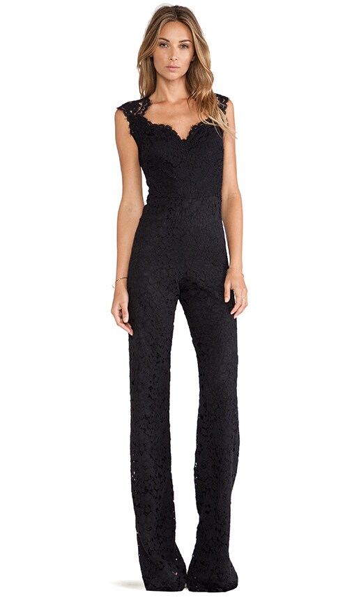 alexis black lace jumpsuit