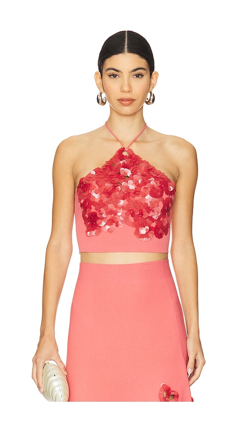 Relle Top in Coral. - size S (also in L, M, XS)