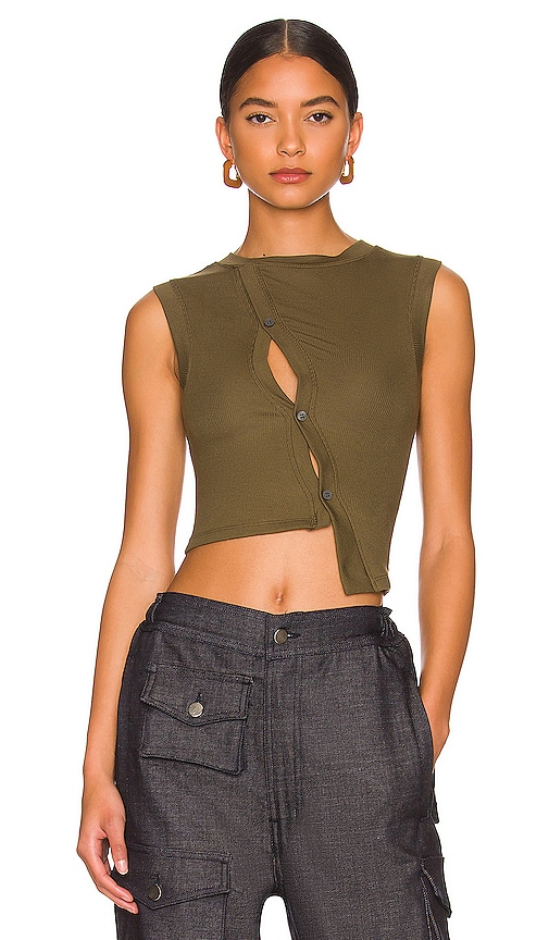 ALIX NYC Holly Crop Top in Military | REVOLVE