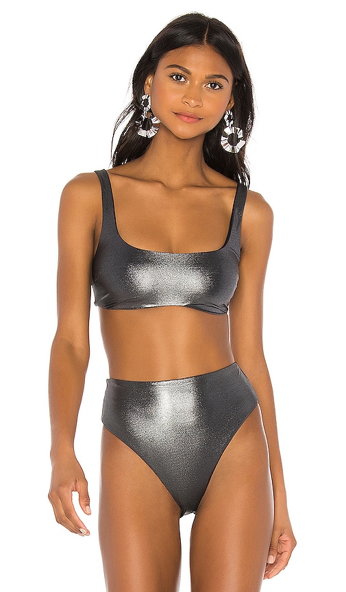 Port Metallic Bikini Top