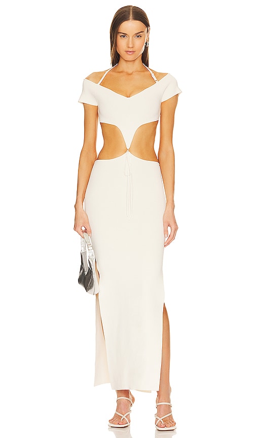 Shop Aya Muse Capera Dress In Cream