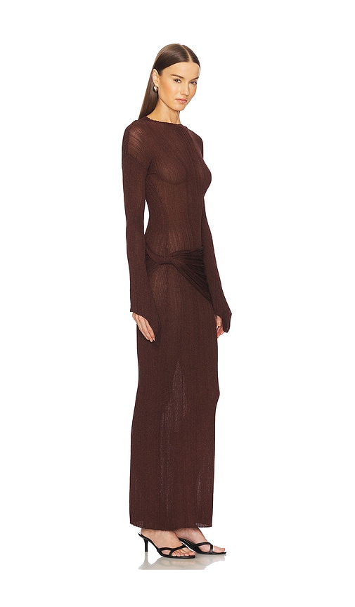 Shop Aya Muse Steren Dress In Chocolate