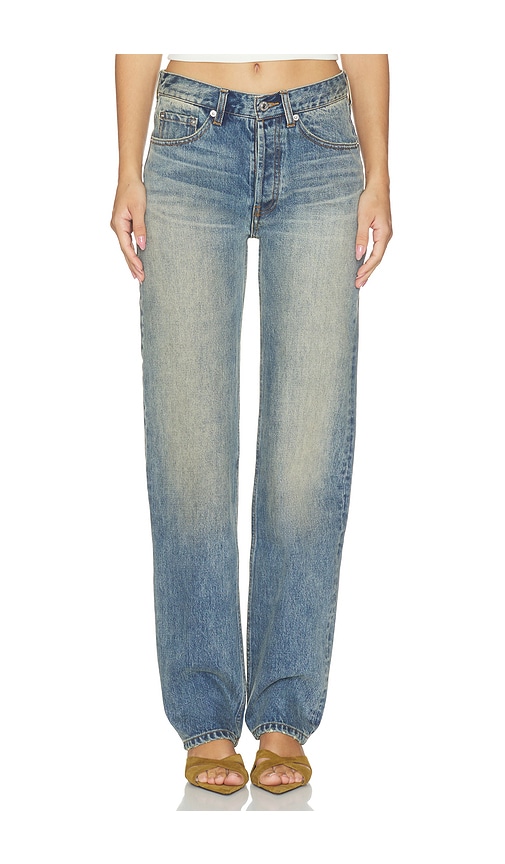 Aya Muse Straight Denim Jeans in Blue. - size L (also in M, S)