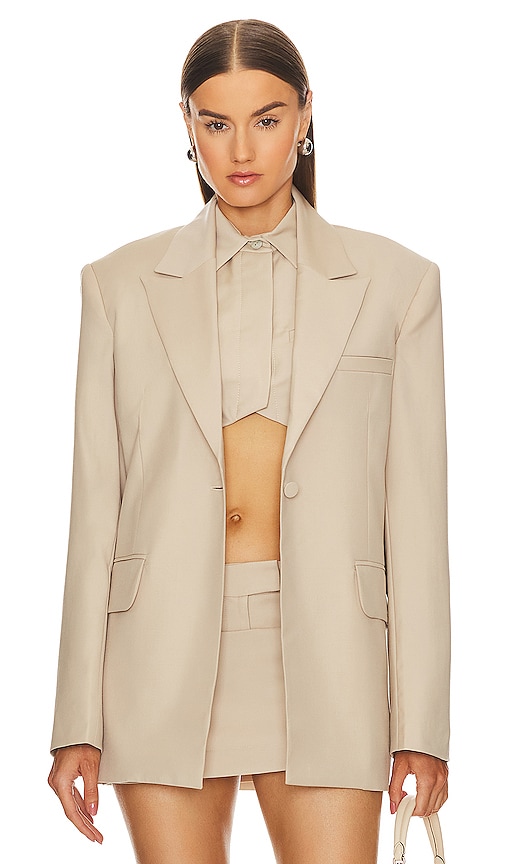 Aya Muse Lacun Jacket In Beige