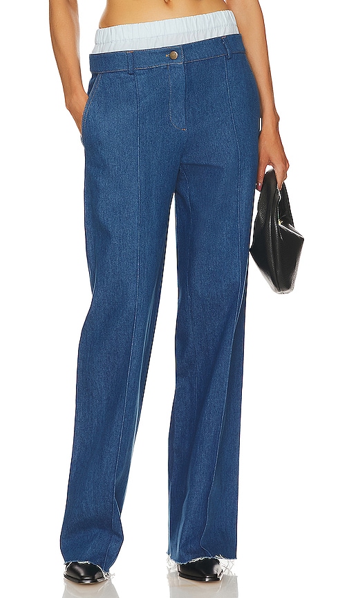 Aya Muse Low-rise Jeans Cosa In Blue