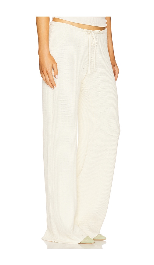 Aya Muse Knit Drawstring Pants In Cream