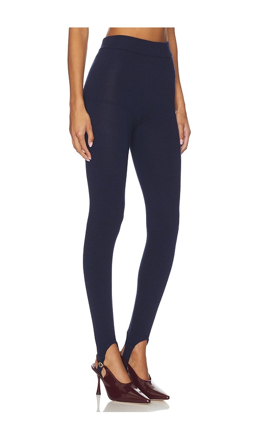 Aya Muse Knit Leggings In Blue