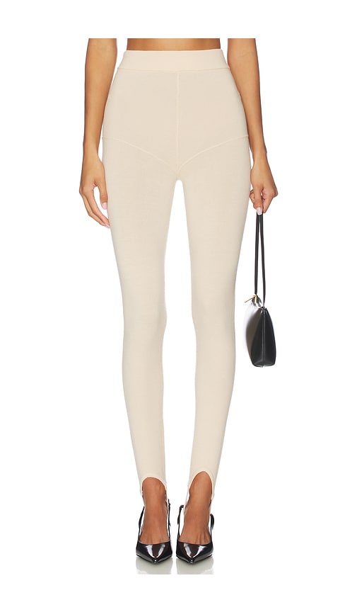 Aya Muse Knit Leggings In Neutral
