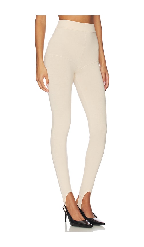 Aya Muse Knit Leggings In Neutral